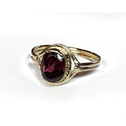 BAGUE GRENAT OR 18 CT